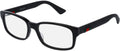 Gucci GG0012O Eyeglasses 54-18-145 Shiny Black 001 GG 0012O, Large
