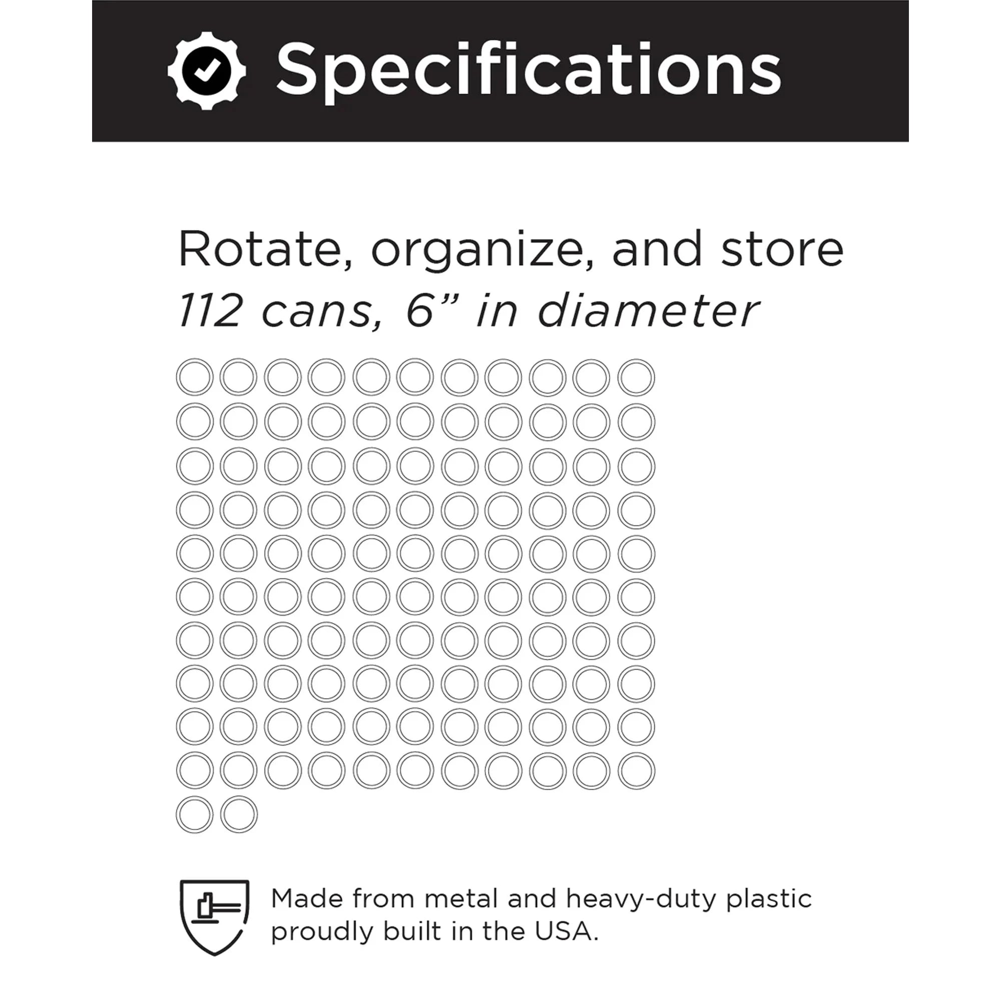 Can Rotation Organizer for 390 Cans P977