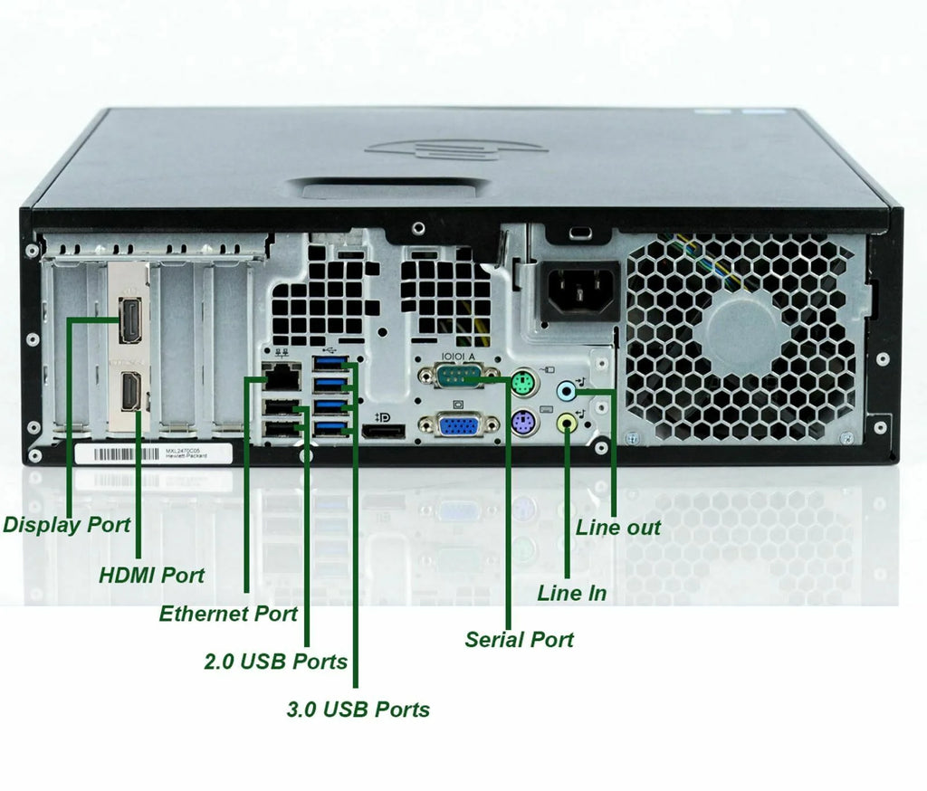 Refurbished Desktop PC, Intel Core i5, 16GB RAM, 500GB HDD + 240GB SSD, WiFi, Windows 10 I386881