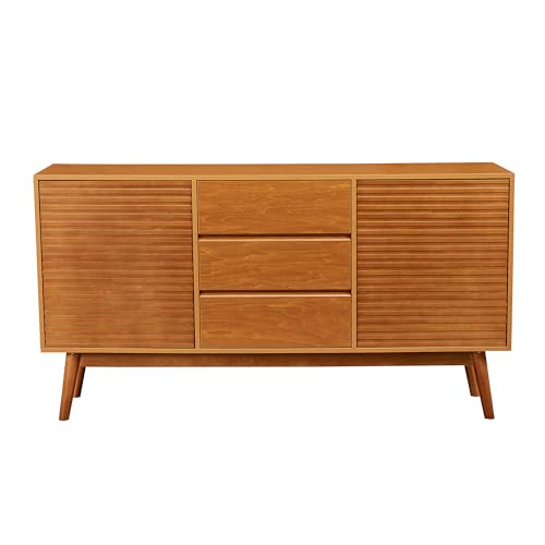 Wooden TV Stand Storage Buffet Cabinet, Sideboard with Adjustable Shelves, Console Table for Dining Living Room Cupboard, (36INCH Buffet Cabinet)