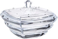 Crystalite Bohemia 7" Crystal Bowl "Tower" with Lid with Swarovski Rhinestones, Candy/Fruit Bowl with Elegant Design