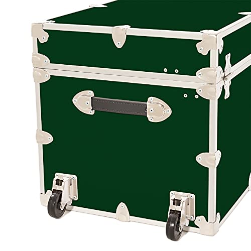 Leather Embossed Vinyl Trunk with Removable Wheels, 36"x18"x18" F364
