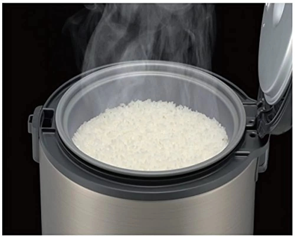 5.5-Cup Rice Cooker and Warmer, Stainless Steel Gray I3013