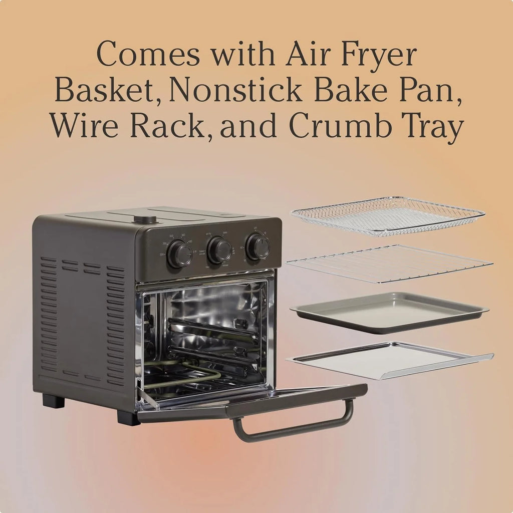 6-in-1 Air Fryer Toaster Oven with Steam Infusion, Compact Countertop Design R39133