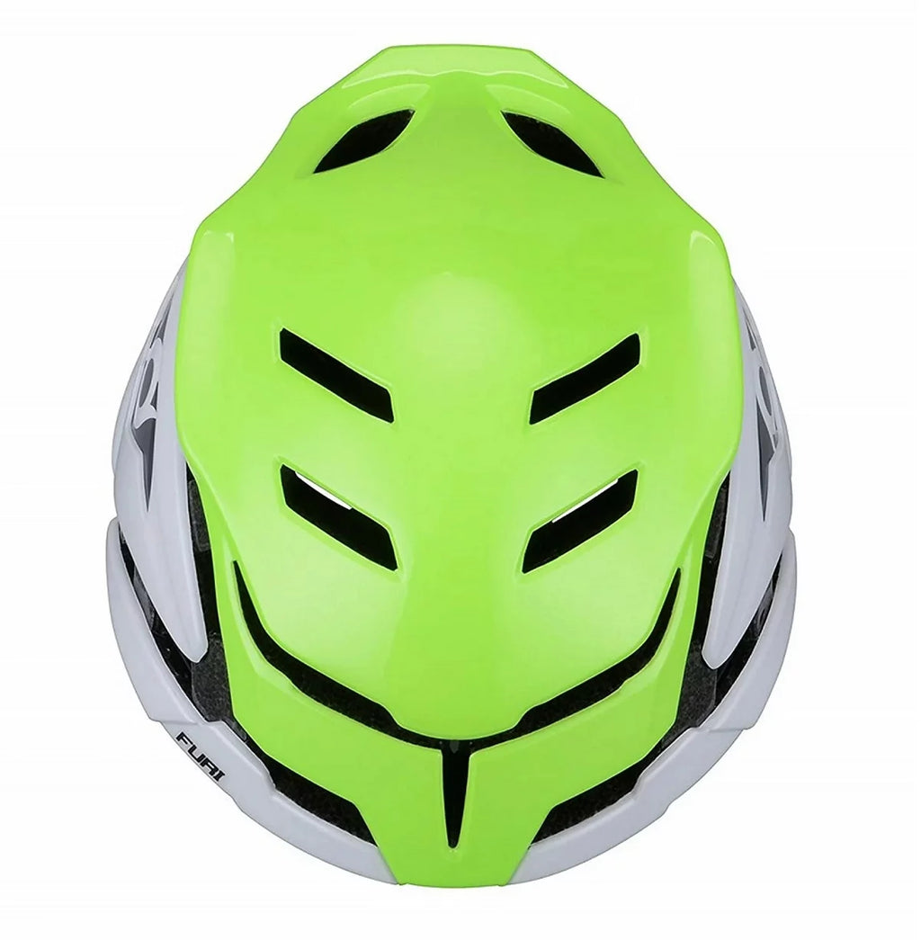 Aerodynamic Bicycle Helmet Neon Green/White L/XL M572414
