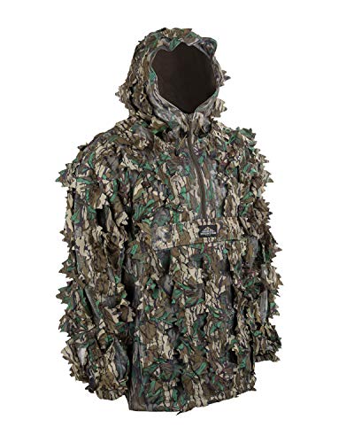 Camouflage Leafy Hunting Jacket for Men, 1/2 Zip with Hood U80222