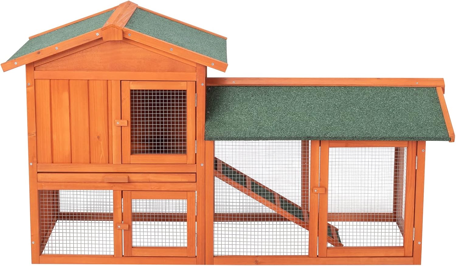 Wooden Chicken Coop with Wheels for Small Animals P671312