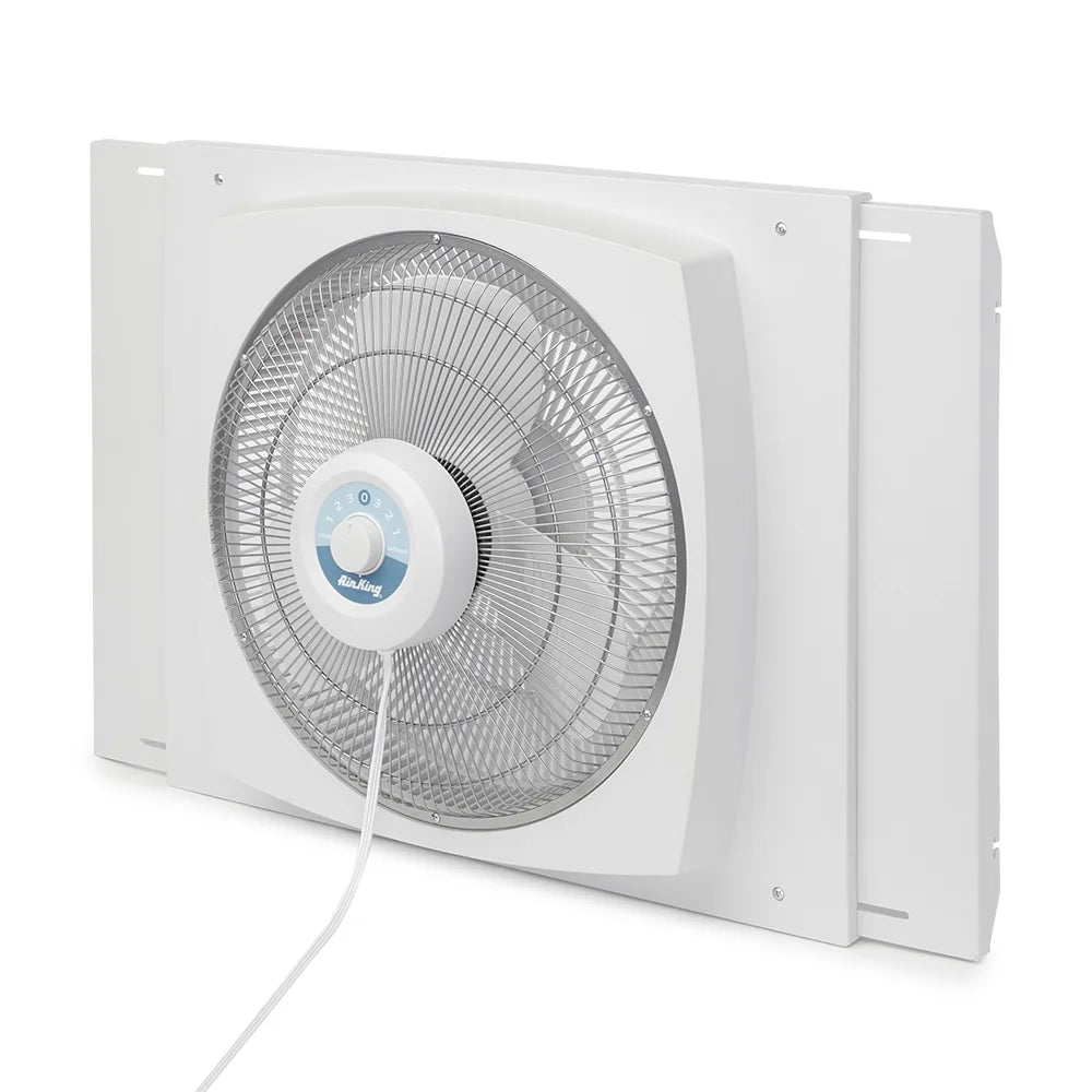 Air King Storm Guard 16" 3-Speed 1/16 HP Plastic Blade Ball Bearing Window Fan