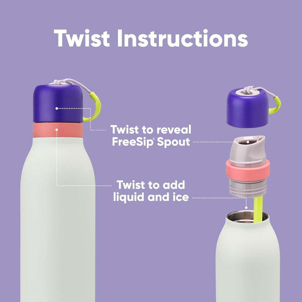 Insulated Stainless Steel Water Bottle with Straw Y45775
