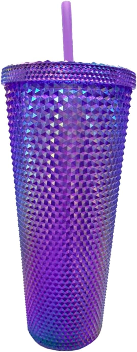 Purple Oil Slick 24oz Tumbler with Straw X434