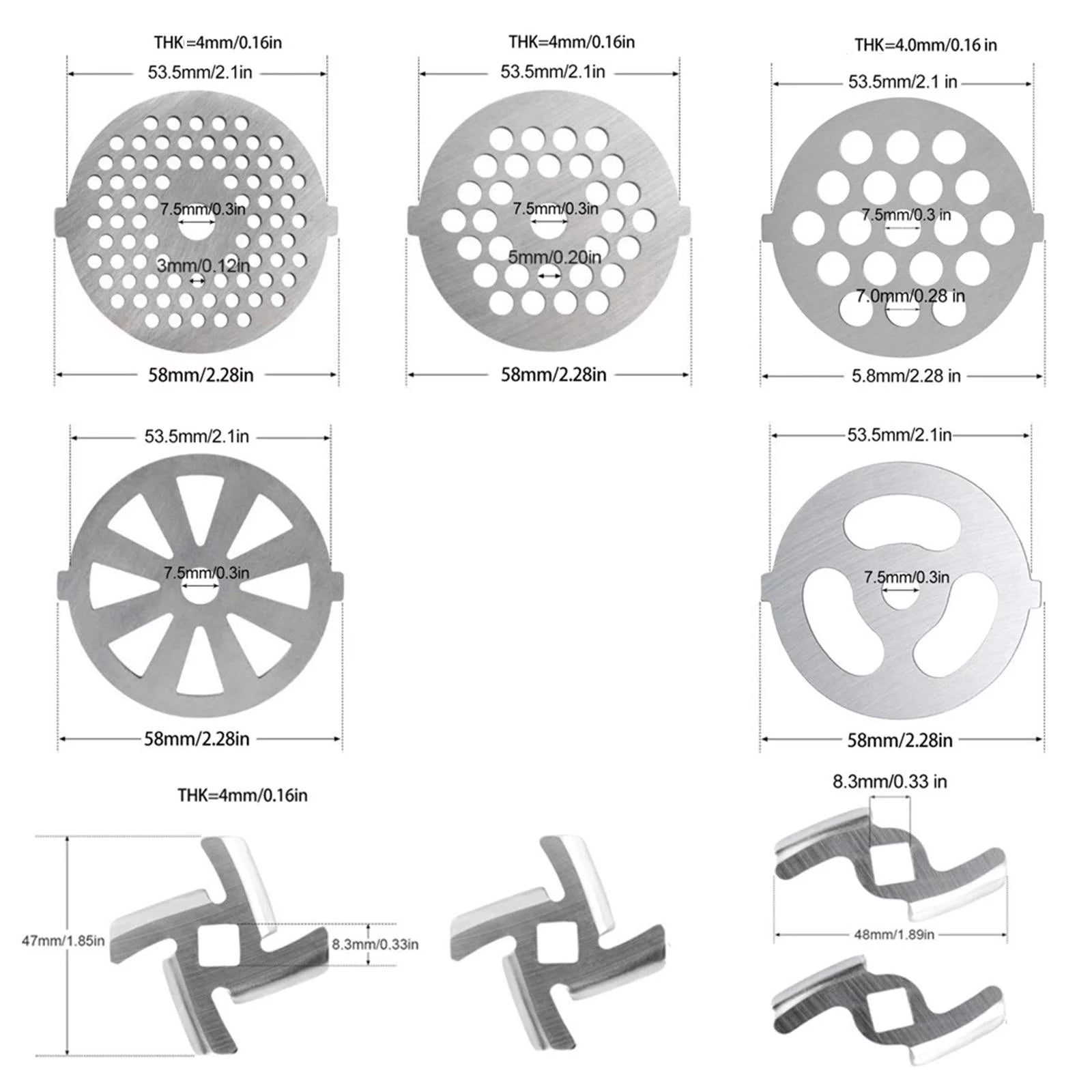 Stainless Steel Meat Grinder Attachment for Stand Mixer R2019