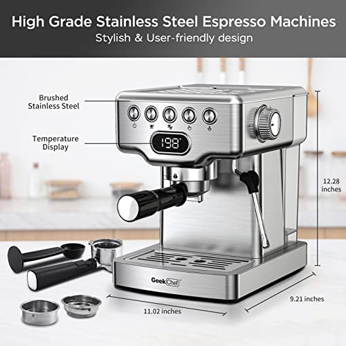 Espresso Machine, 20 Bar with Milk Frother, Compact Coffee Maker Q25099