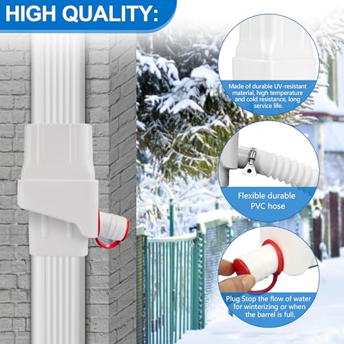 Rain Barrel Diverter Kit for Standard Downspout, Black K73549