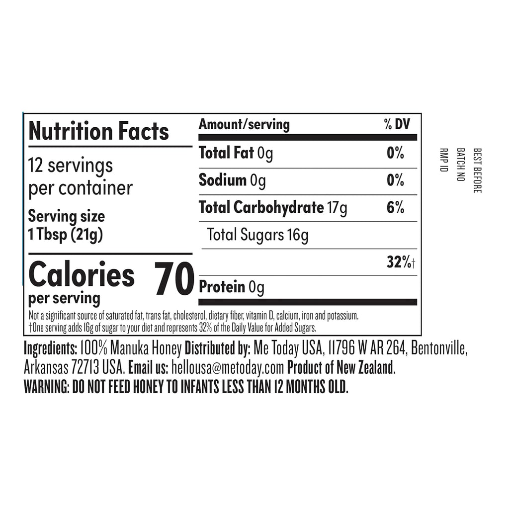 Manuka Honey UMF 13+ Raw Unpasteurized 8.8oz U746