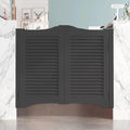 Western Saloon Doors Louvred Style, Wooden Cafe Swinging Door, Auto Close Double Action Door for Pet Gate, Shop Kitchen Counter Hallway Partition(Wood,W140xH90cm/55.1" x35.4)