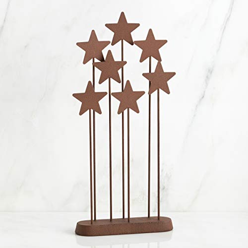 Nativity Scene with Metal Stars and Angel, 18-Piece Set D31722