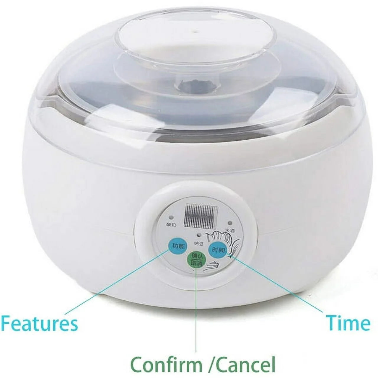 1.5L Yogurt Maker, Stainless Steel Automatic Digital Machine for Yogurt Natto B3267