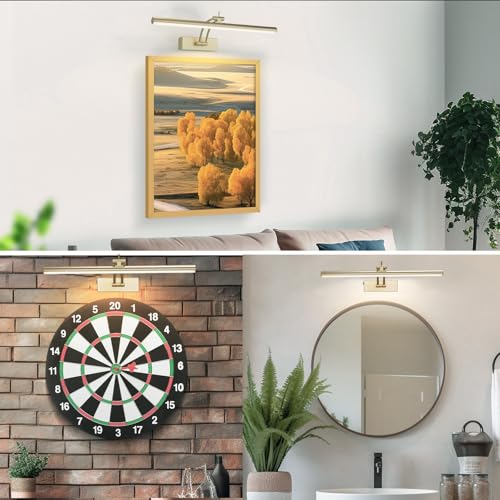 2 Pack Battery Operated Picture Light for Wall, 16" Wireless, Dimmable with Remote N8375