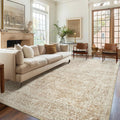 5x7 Area Rugs for Living Room, Floral Area Rugs 5x7, Non Slip Backing 5x7 Rug, Soft Stain Resistant Washable Rugs 5x7, Vintage Area Rug 5 x7 with Low Pile (5 x 7, Beige/Brown)