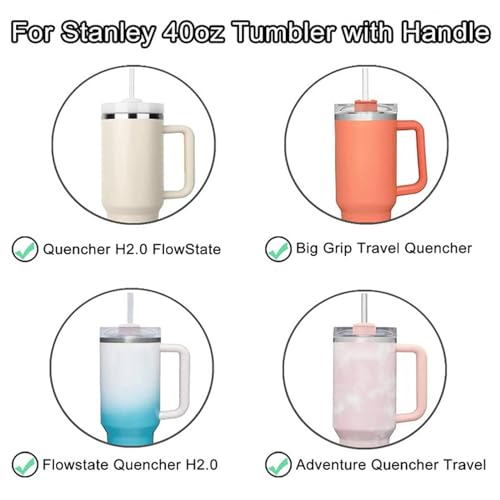 40oz Tumbler Lid Replacement, Spill Proof Splash Resistant Reusable Cover U653187