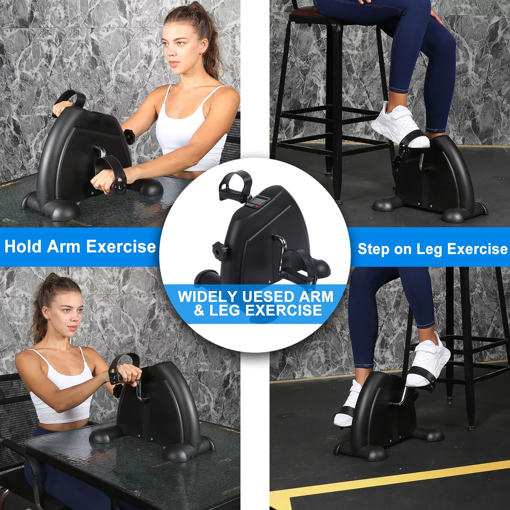 Under Desk Bike Pedal Exerciser with Digital Monitor and Adjustable Resistance V427222