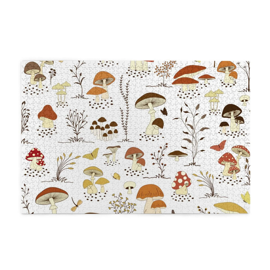 Bingfone 1000 Pieces Jigsaw Puzzles Mushrooms And Butterfliesfor Adults and Teens and Kids Family Happy Gift Idea