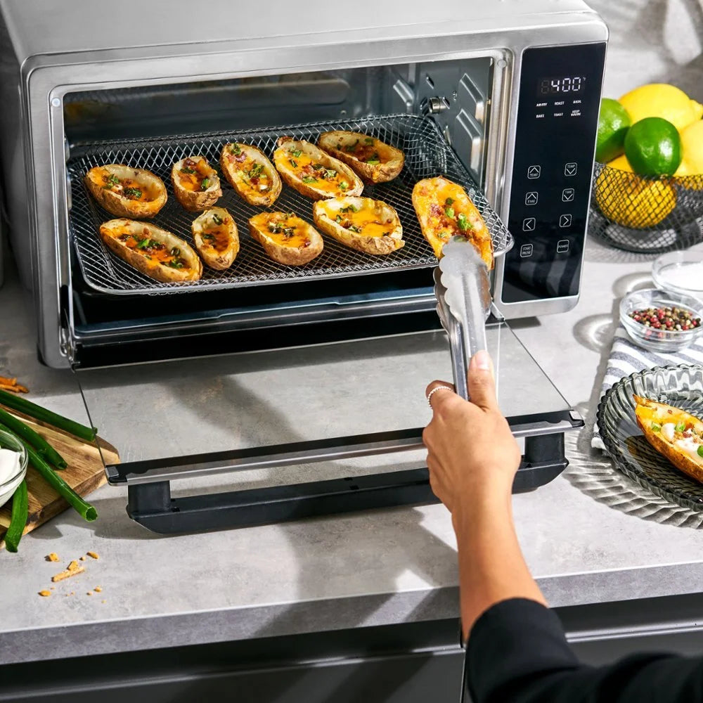 6-Slice Air Fryer Toaster Oven with Rotisserie, Stainless Steel B367874