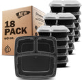 Freshware Meal Prep Containers [20 Count] 3 Compartment With Lids, Food Containers, Lunch Box, BPA Free, Stackable, Bento Box, Microwave/Dishwasher/Freezer Safe (40 Oz)