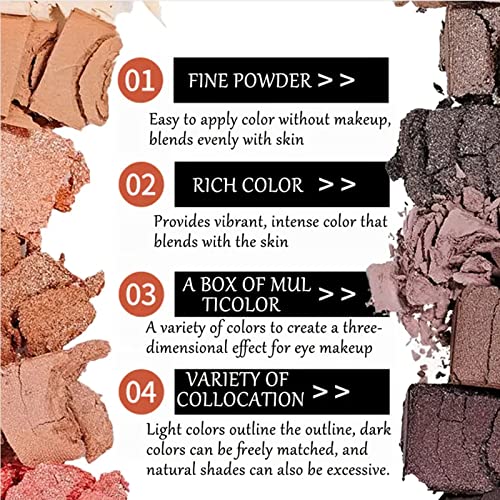 2 Pack 12 Colors Nude Eyeshadow Palette, Matte & Shimmer, Waterproof F365