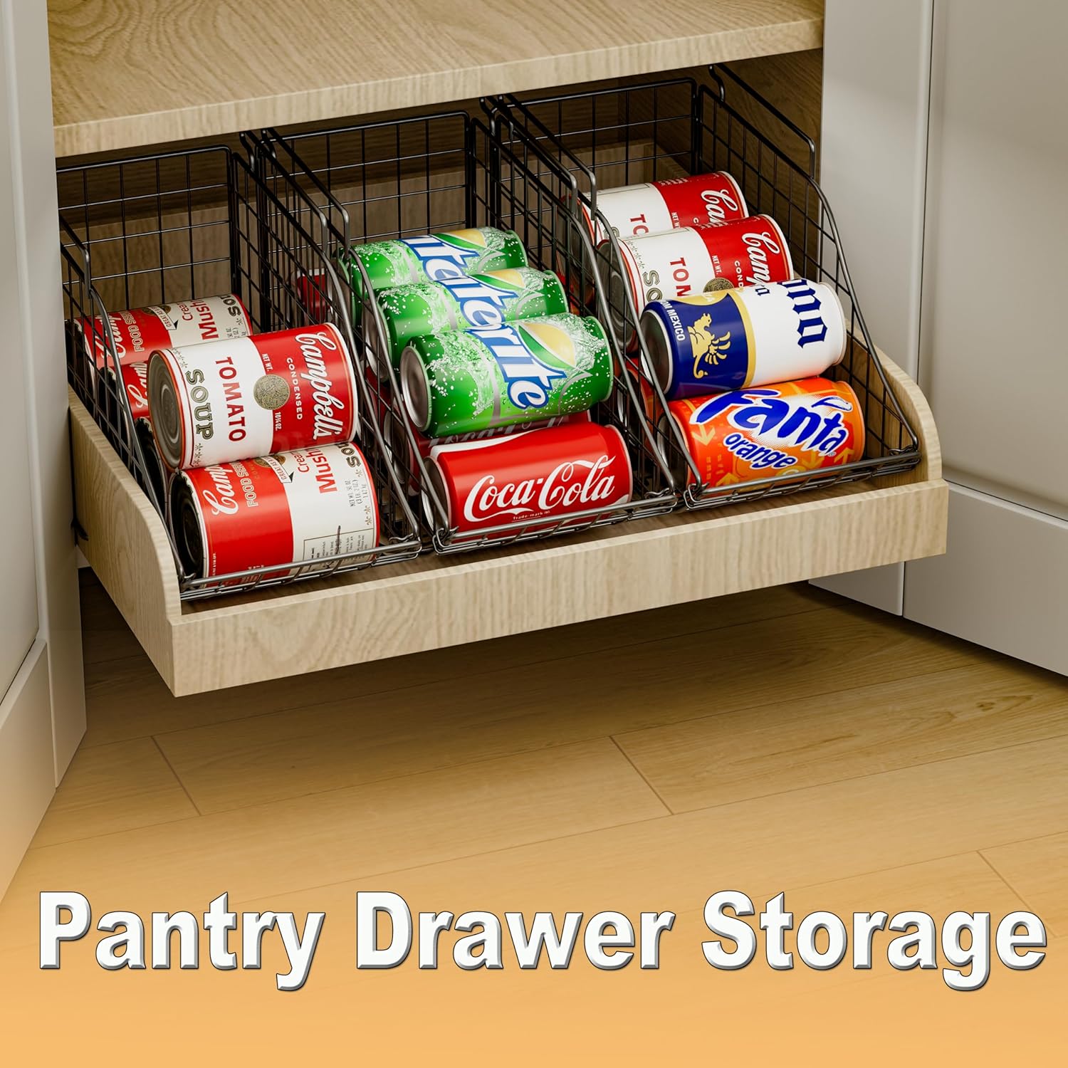Stackable Can Organizer with Handles for Pantry and Cabinet S22684