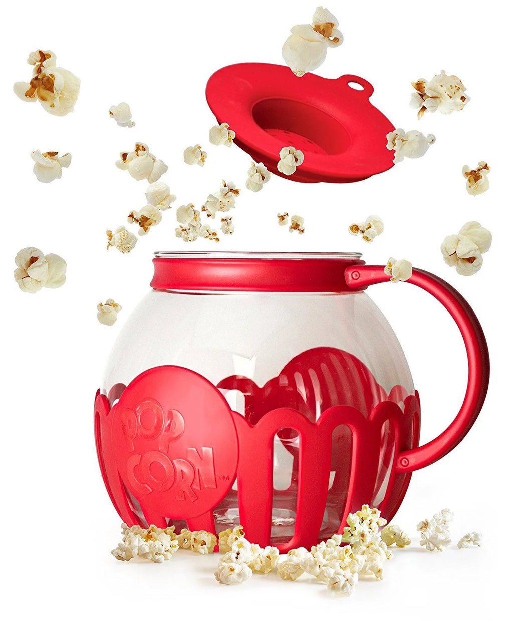Microwave Popcorn Popper 3QT with Glass Lid, Blue Y6379