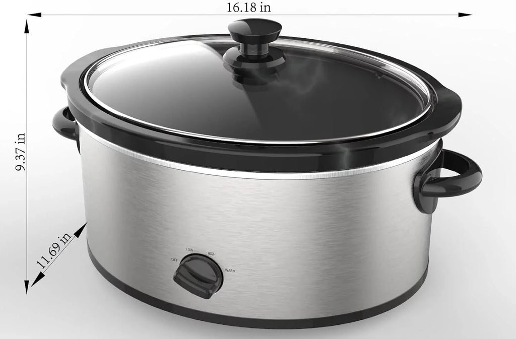 6 Quart Oval Slow Cooker with Glass Lid G54484