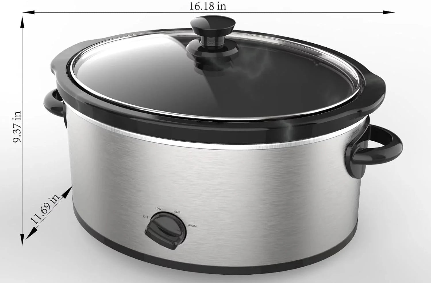 6 Quart Oval Slow Cooker with Glass Lid G54484