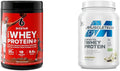 Six Star Elite 100% Whey Protein Plus Triple Chocolate 1.8lbs and MuscleTech Grass Fed Whey Protein Powder Deluxe Vanilla 1.8 lbs