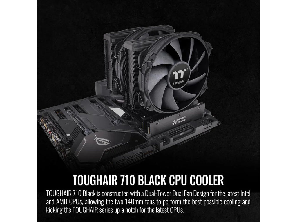 CPU Cooler, Dual-Tower Dual Fan, Copper Base with 7 Heat Pipes S350642