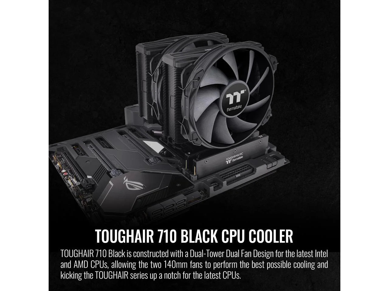 CPU Cooler, Dual-Tower Dual Fan, Copper Base with 7 Heat Pipes S350642