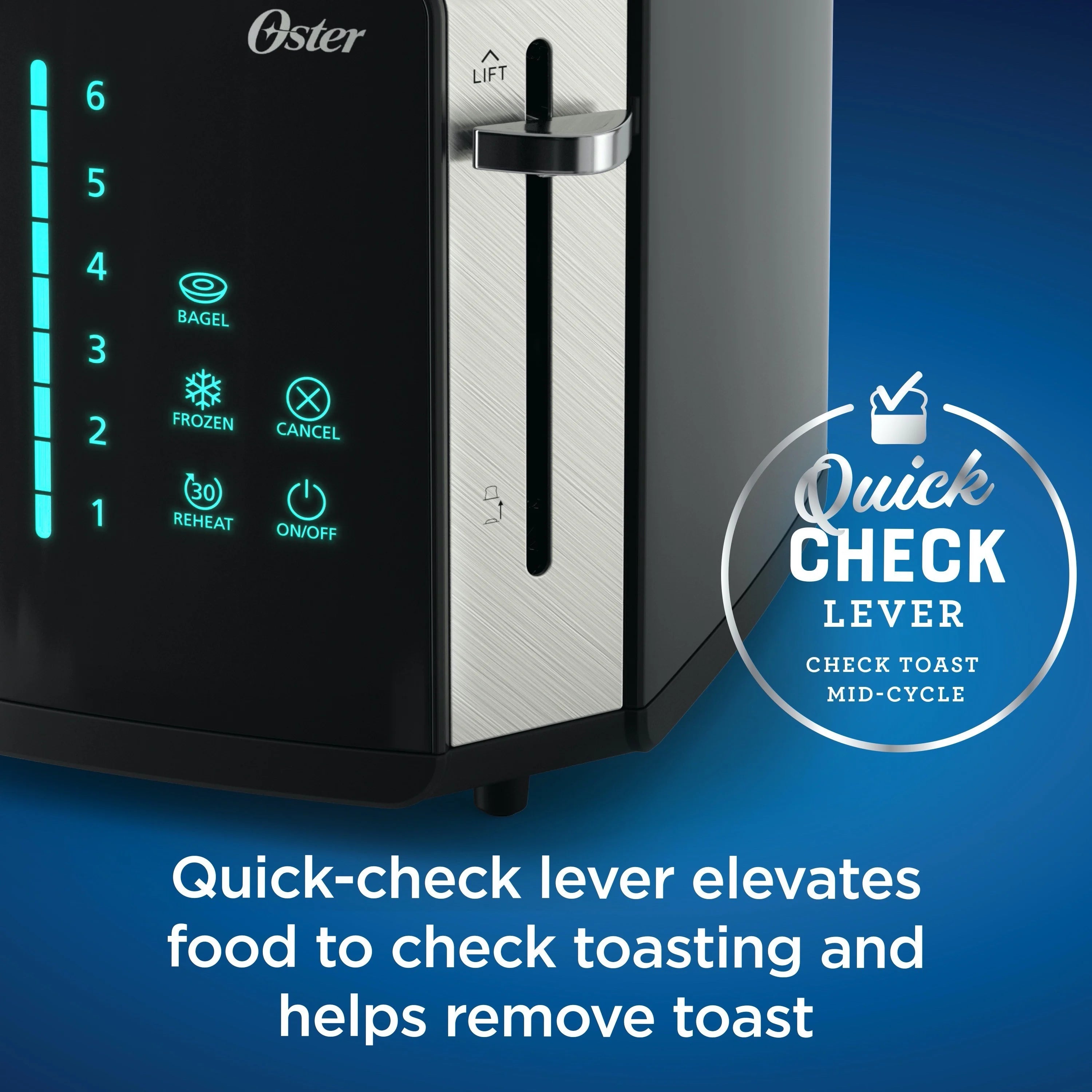 2-Slice Touchscreen Toaster with Digital Countdown Timer, Stainless Steel E574