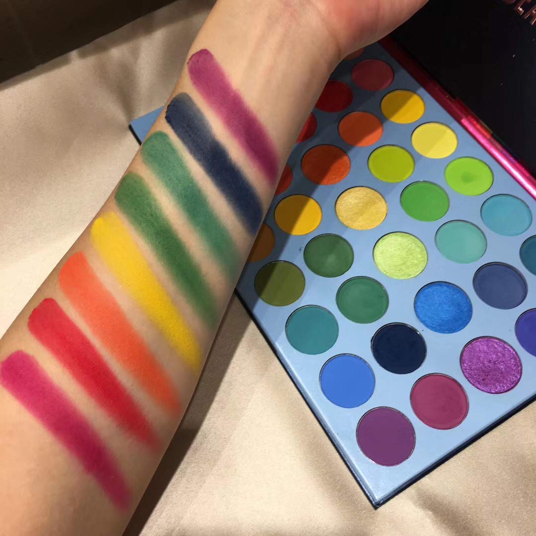 Rainbow Eyeshadow Palette - Matte Metallic Shimmer Pigmented Powder D85586