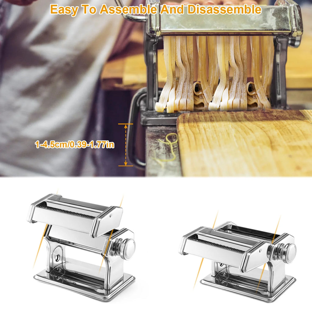 Pasta Maker Roller Machine with 6 Thickness Settings for Spaghetti Lasagna U73977