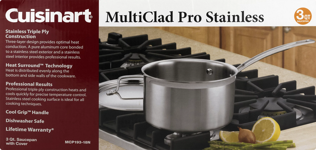 Triple Ply Stainless 3-Quart Saucepan R7910