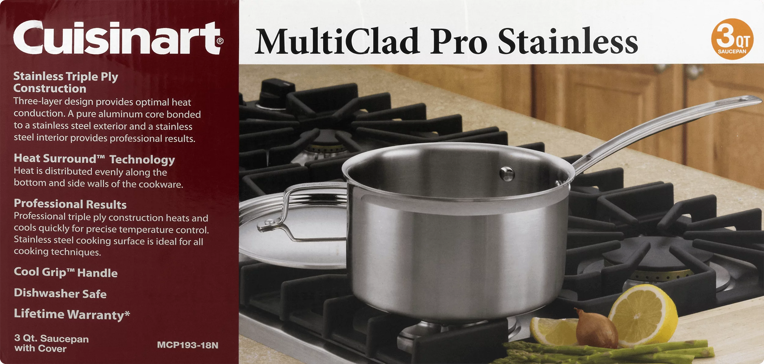 Triple Ply Stainless 3-Quart Saucepan R7910