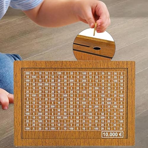 Wooden Savings Box with Coin Counter for Adults R8408