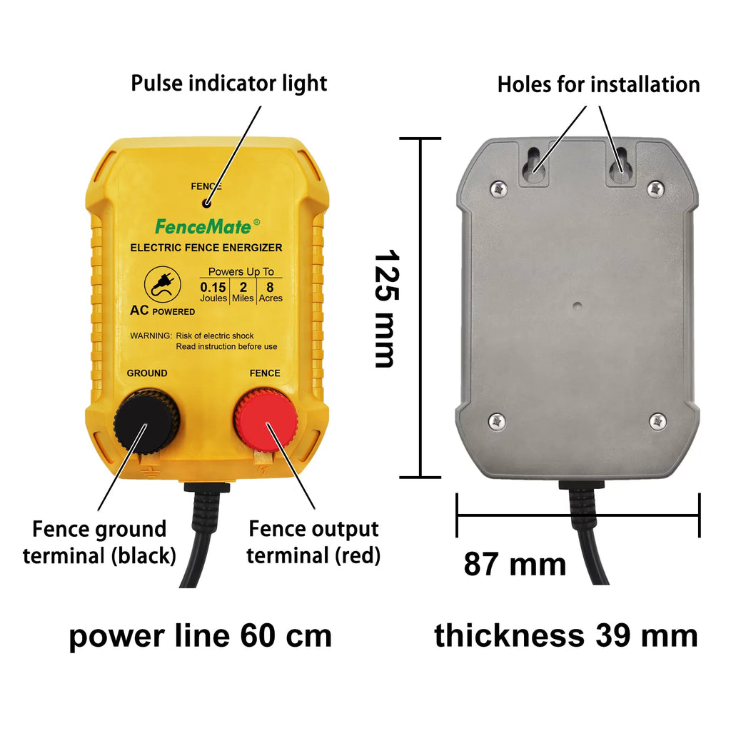 Electric Fence Charger for Poultry, Dog, Pet, Hobby Animal U1511