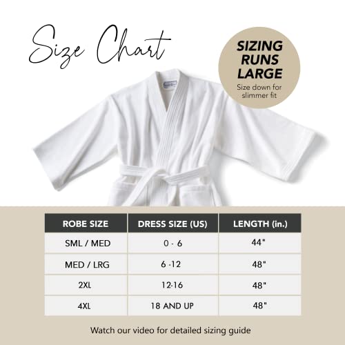 Womens Terry Cloth Bathrobe Cotton Spa Robe Plush Hotel Robe L683780