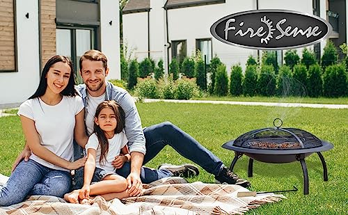 Portable Folding Round Steel Fire Pit with Carrying Bag F7361