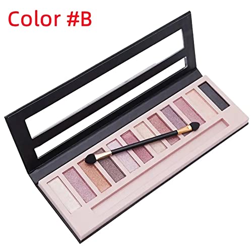 2 Pack 12 Colors Nude Eyeshadow Palette, Matte & Shimmer, Waterproof F365