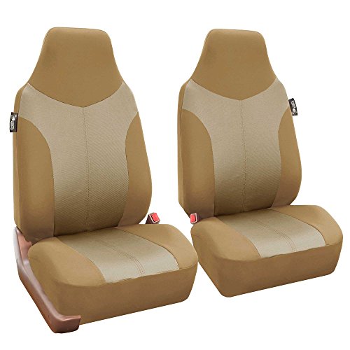 Car Seat Covers Full Set Beige Universal Fit for SUV Sedan X903499