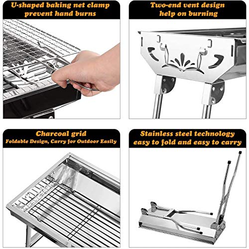Portable Folding BBQ Tool Kit for Outdoor Cooking W498