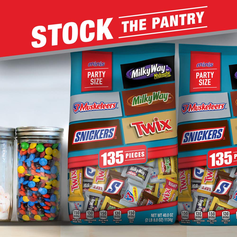 Fun Size Chocolate Candy Variety Pack, Milk & Dark Chocolate Bars, 40 oz A520951