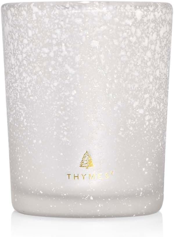 Flocked Votive Candle – Scented Fir Candle with Cedarwood and Sandalwood (2 oz) Q5718